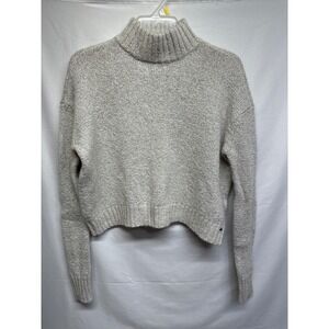 American Eagle Outfitters Womens Textured Turtleneck Sweater Crop Size S P